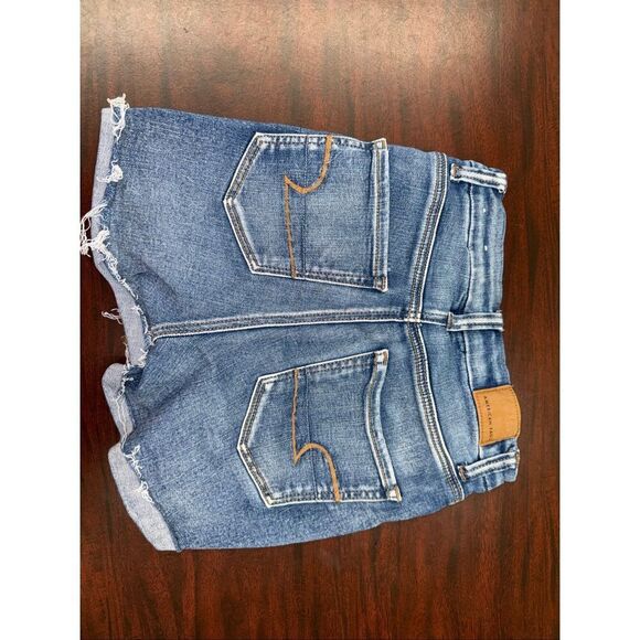 American Eagle Next Level Stretch Curvy Hi-Rise Shortie Shorts Size 0 - Picture 2 of 6